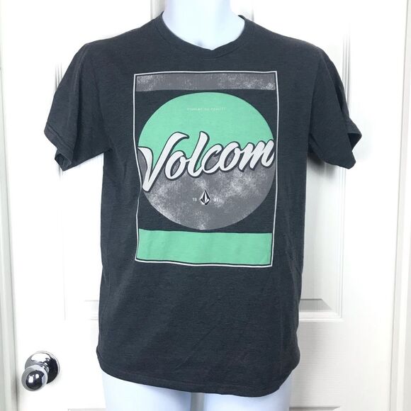 Men’s Volcom Tee Shirt Short Sleeve Gray Sz S - Picture 1 of 4